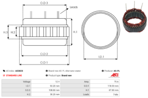 Stator alternateur AS3023