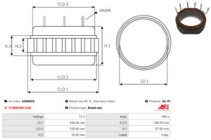 Stator alternateur AS5062S