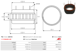 Stator alternateur AS5074S