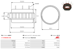 Stator alternateur AS0021