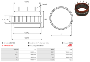 Stator alternateur AS5075S