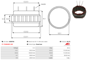 Stator alternateur AS5076S