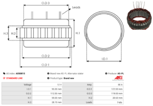 Stator alternateur AS5081S