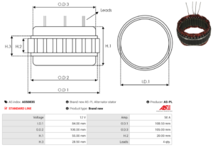 Stator alternateur AS5083S