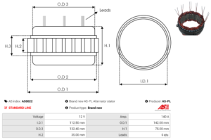 Stator alternateur AS0022