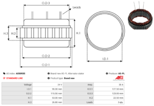 Stator alternateur AS5093S