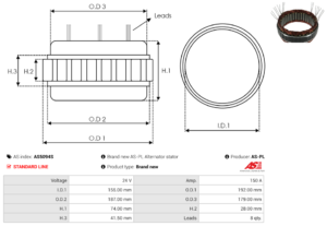 Stator alternateur AS5094S
