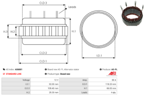 Stator alternateur AS6001