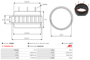 Stator alternateur AS6002