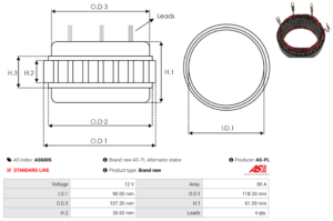 Stator alternateur AS6005