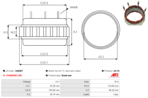 Stator alternateur AS6007