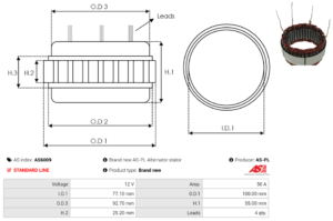 Stator alternateur AS6009