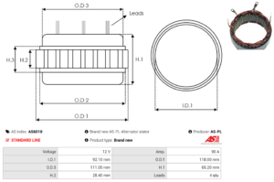 Stator alternateur AS6010
