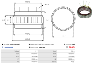 Stator alternateur AS0023(BOSCH)