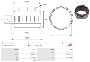 Stator alternateur AS5038