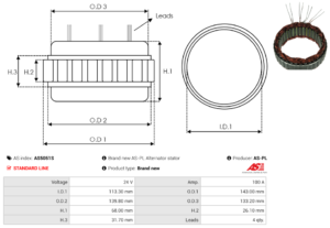 Stator alternateur AS5051S