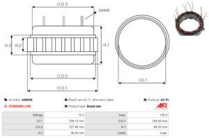 Stator alternateur AS0030