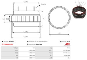 Stator alternateur AS5054S