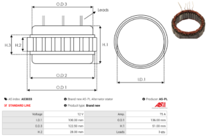 Stator alternateur AS3033