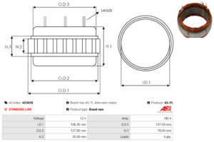 Stator alternateur AS3035