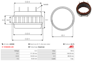 Stator alternateur AS3038