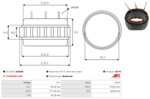 Stator alternateur AS3039