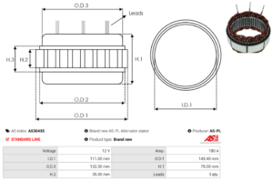 Stator alternateur AS3043S