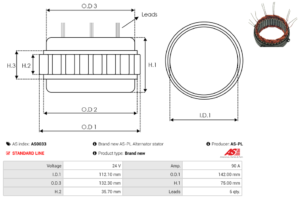 Stator alternateur AS0033