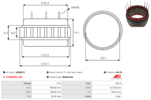 Stator alternateur AS3051S