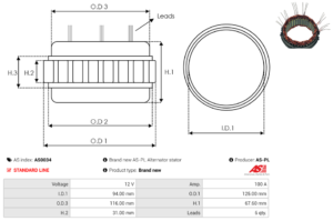 Stator alternateur AS0034