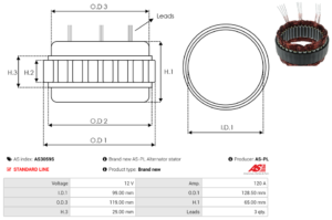 Stator alternateur AS3059S