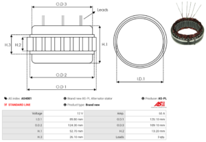 Stator alternateur AS4001