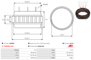 Stator alternateur AS4003