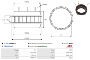Stator alternateur AS4005PR