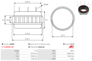 Stator alternateur AS4009