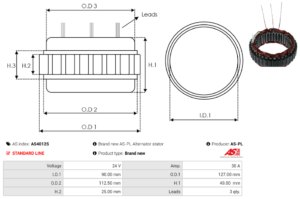 Stator alternateur AS4012S