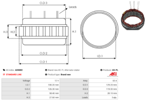 Stator alternateur AS5002
