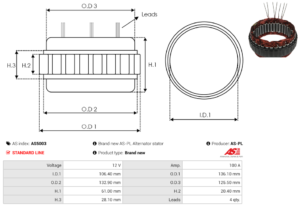 Stator alternateur AS5003