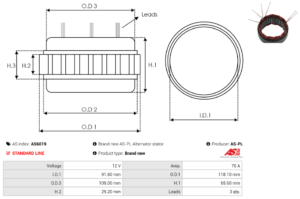 Stator alternateur AS6019