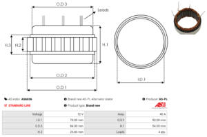 Stator alternateur AS6036