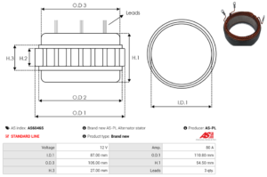 Stator alternateur AS6046S