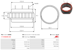 Stator alternateur AS9006