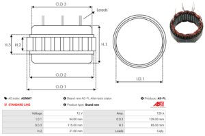 Stator alternateur AS9007