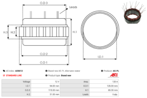 Stator alternateur AS9012