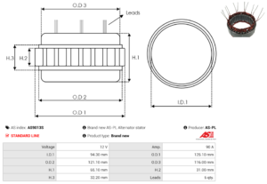 Stator alternateur AS9013S