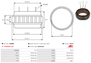 Stator alternateur AS0002