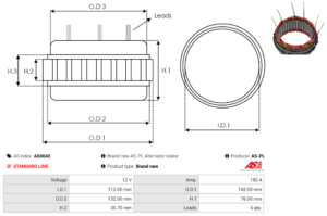Stator alternateur AS0042