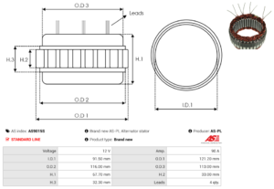 Stator alternateur AS9015S