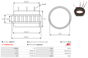 Stator alternateur AS9017S