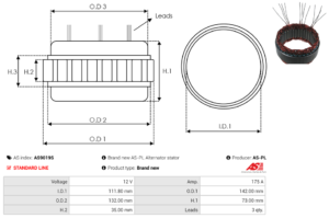 Stator alternateur AS9019S